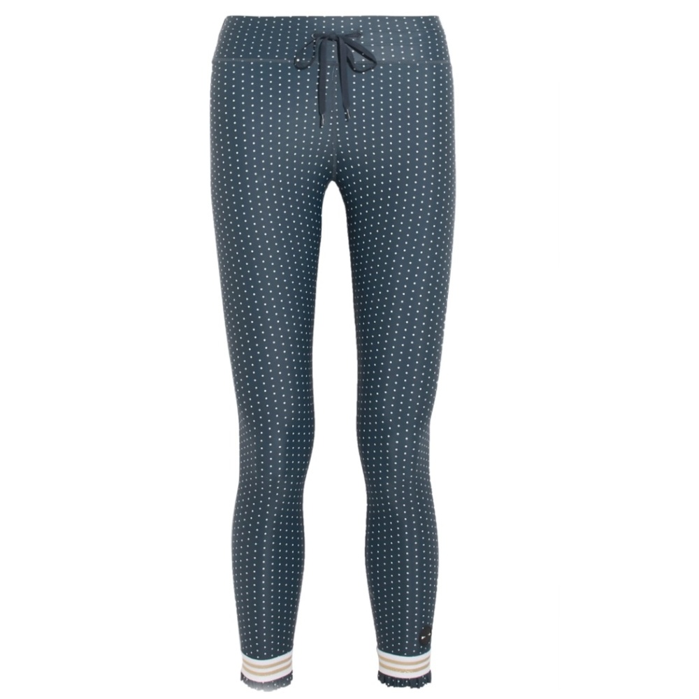 THE UPSIDE Ruffled polka-dot stretch leggings
